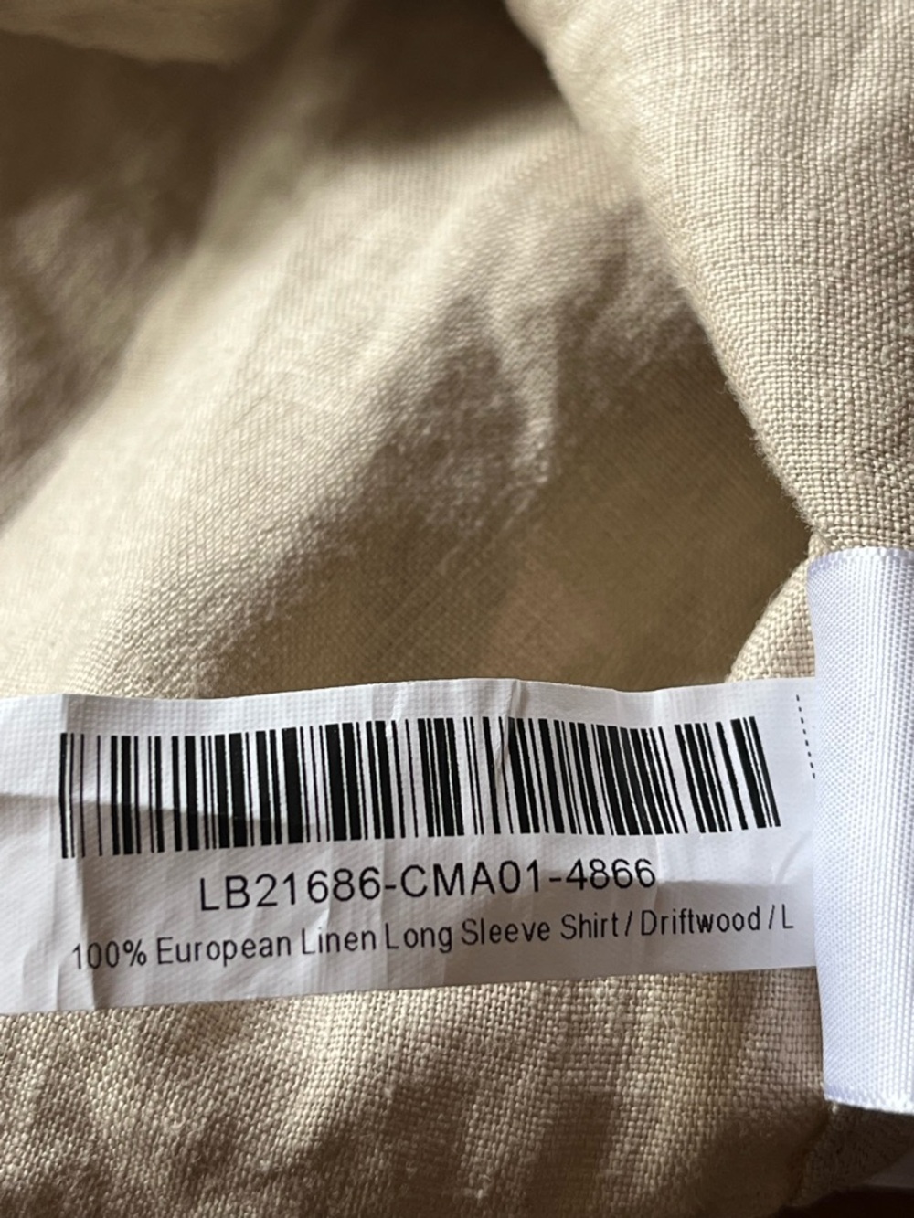 Quince 100% Ethically Sourced Natural European Linen Long Sleeve Top Driftwood - Picture 10 of 12